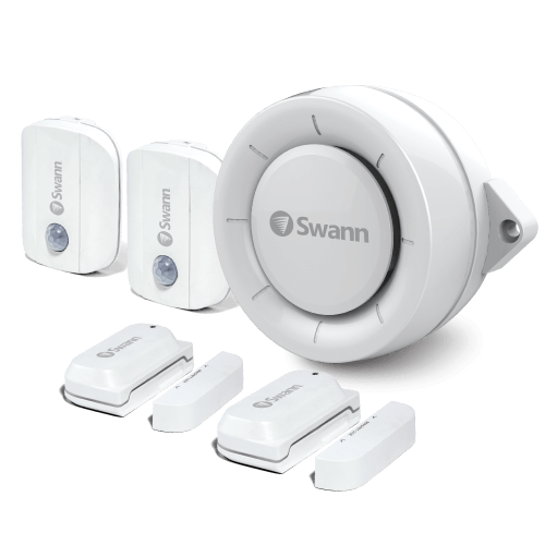 Home Security Alert Kit with 2 Motion Sensors, 2 Window/Door Sensors & Indoor Siren | SWIFI-ALARMKITA